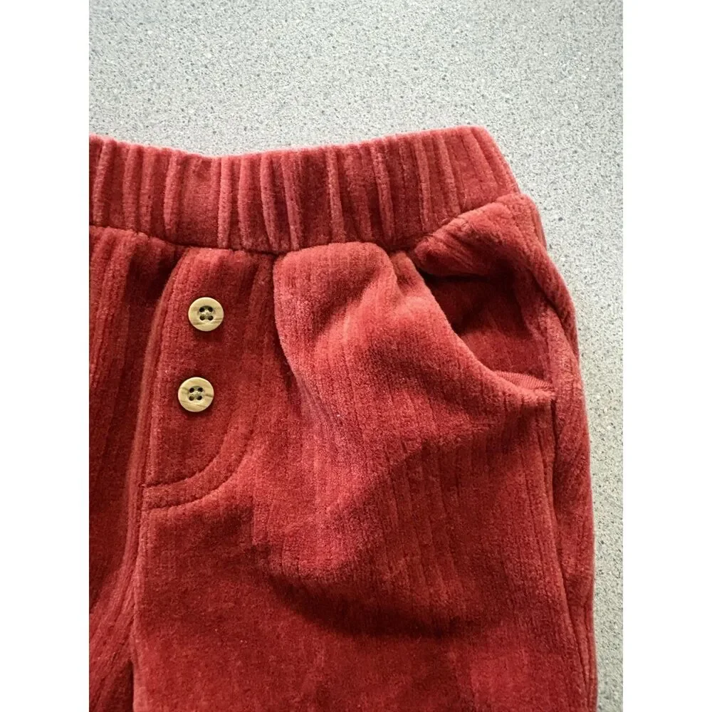 Cloud Island Red Velvet Pants with Pockets Size: 0-3 Months *Never Worn